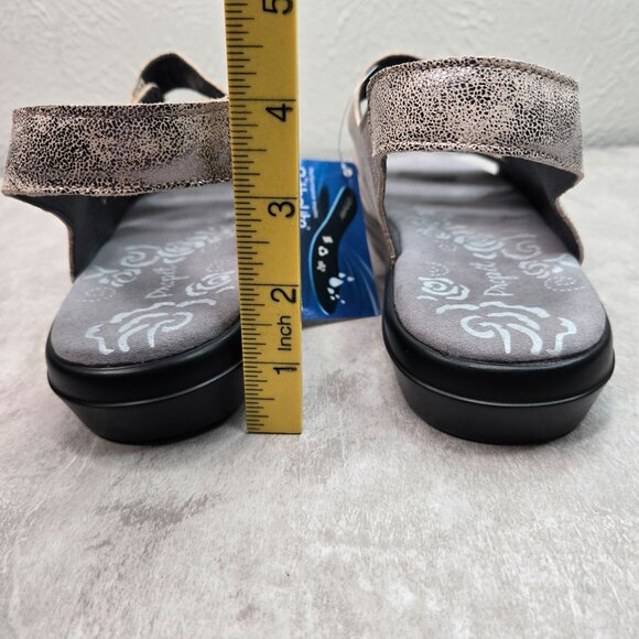 Propet Comfort Sandals 11 Narrow Fit Metallic Leather Open Toe Casual Walking - Picture 5 of 13